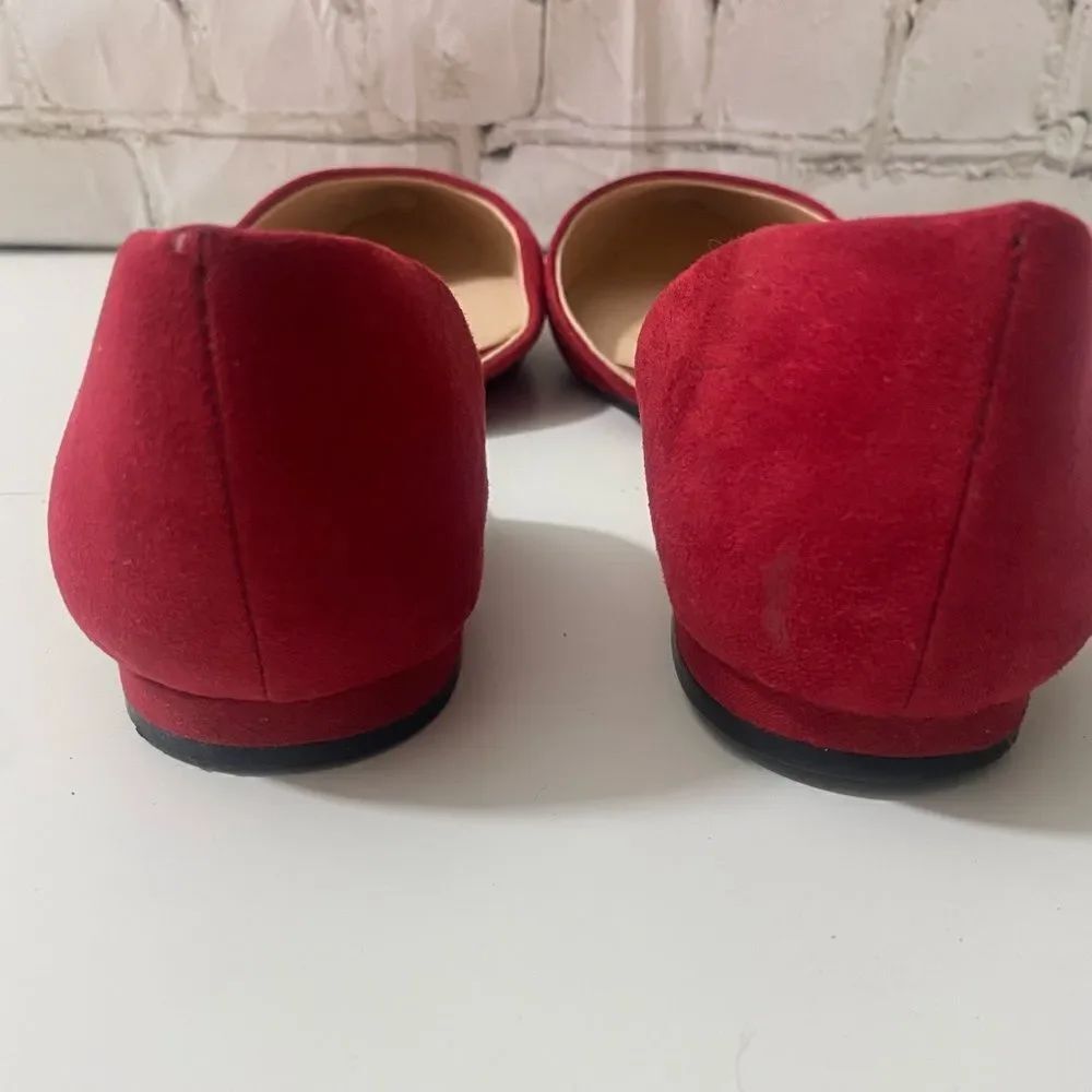 Red Suede Flats - Picture 7 of 9